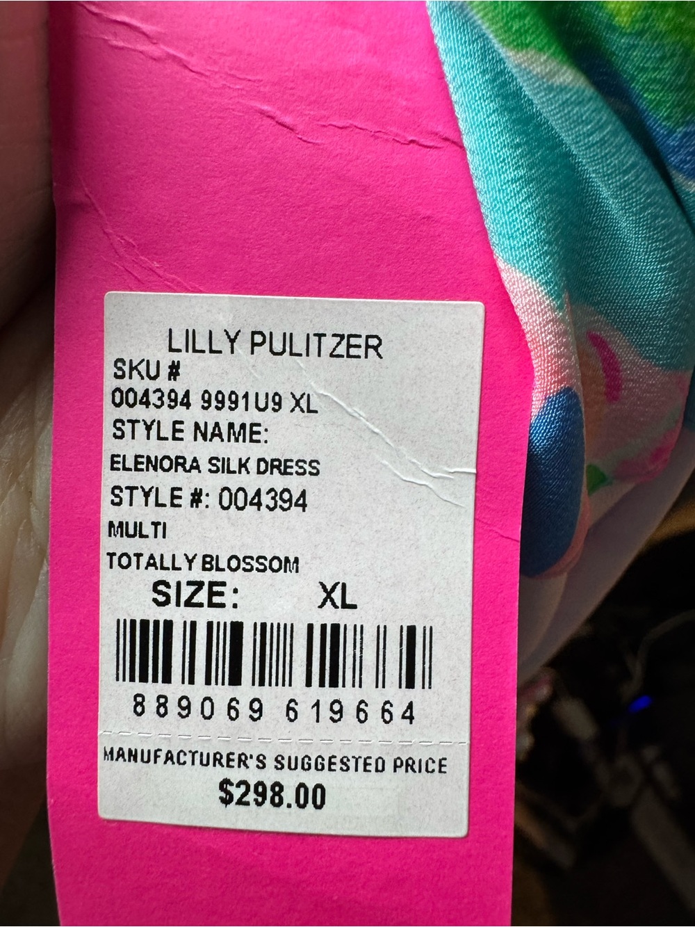 Lilly Pulitzer NWT Elenora Silk Dress with beads - Picture 5 of 6